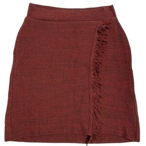 Anthropologie Maeve Arnhem Knit Skirt Fringe Skirt Size M